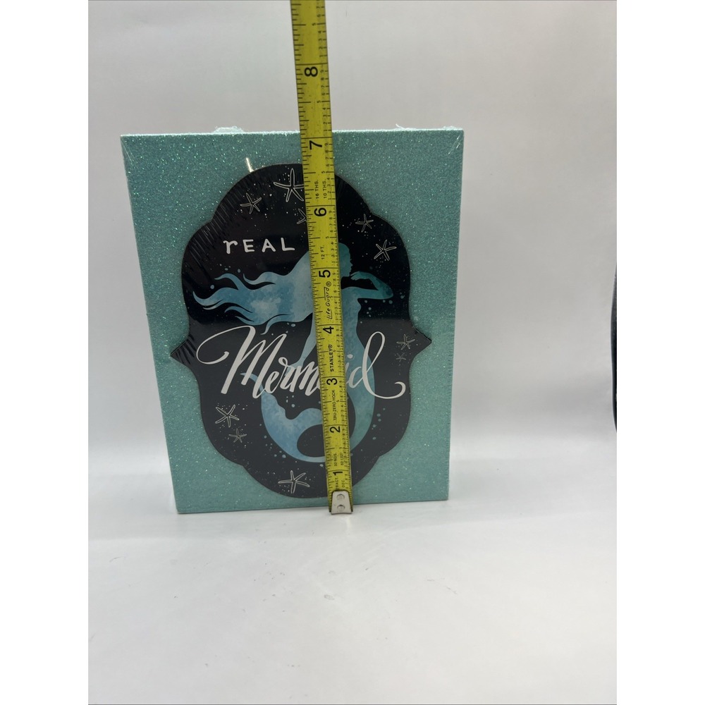 Mythical Teal Green‎ Mermaid Wall Hanging Plaque Picture Glitter Beach Decor - Picture 6 of 8